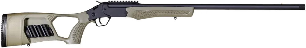 Rossi Tuffy Turkey 20 Gauge 26" 1rd Matte Black Rec/Barrel OD Green Fixed Thumbhole Stock with Shell Holders Picatinny Rail
