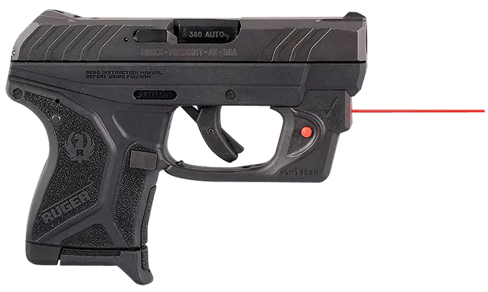Viridian 912-0007 E-Series Laser Sight <5mW Red laser with 635-650nM Wavelength 25 yds Day/1 mi Night Range Black Polymer for Ruger LCP II
