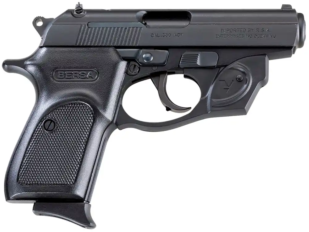 E-Series Laser Sight <5mW Red laser with 635-650nM Wavelength 25 yds Day/1 mi Night Range Black Polymer for Bersa Thunder 380
