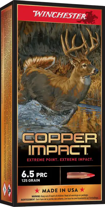 Winchester Ammo Copper Impact 6.5 PRC 125 gr Extreme Point Copper 20 Bx/ 10 Cs (Lead Free)
