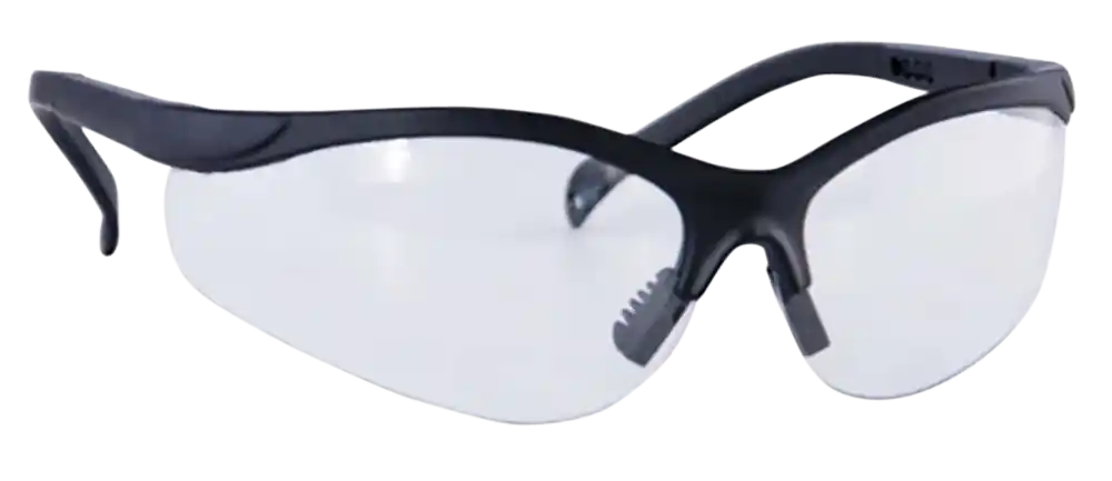 Caldwell 320040 Pro Range Shooting Glasses Clear Lens Black Frame 99.9% UV Rating