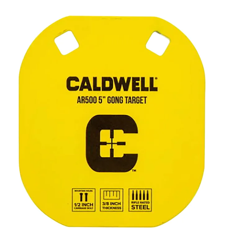 Caldwell Gong 5" Yellow AR500 Steel 0.38" Thick Hanging