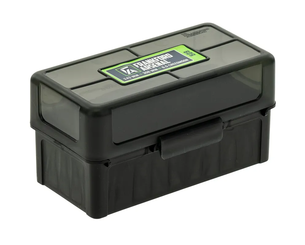 Frankford Arsenal Hinge-Top Ammo Box 243 Win 6.5 Cal 308 Cal 100rd