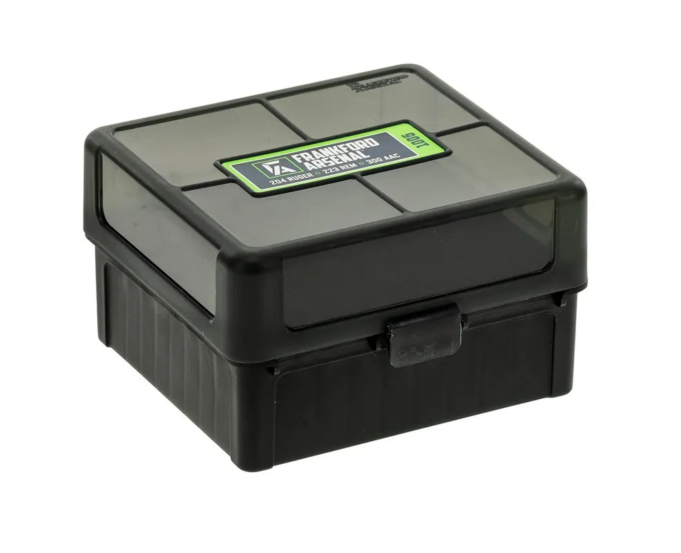 Frankford Arsenal Hinge-Top Ammo Box 300 Win Mag 204 Cal 223 Cal 100rd