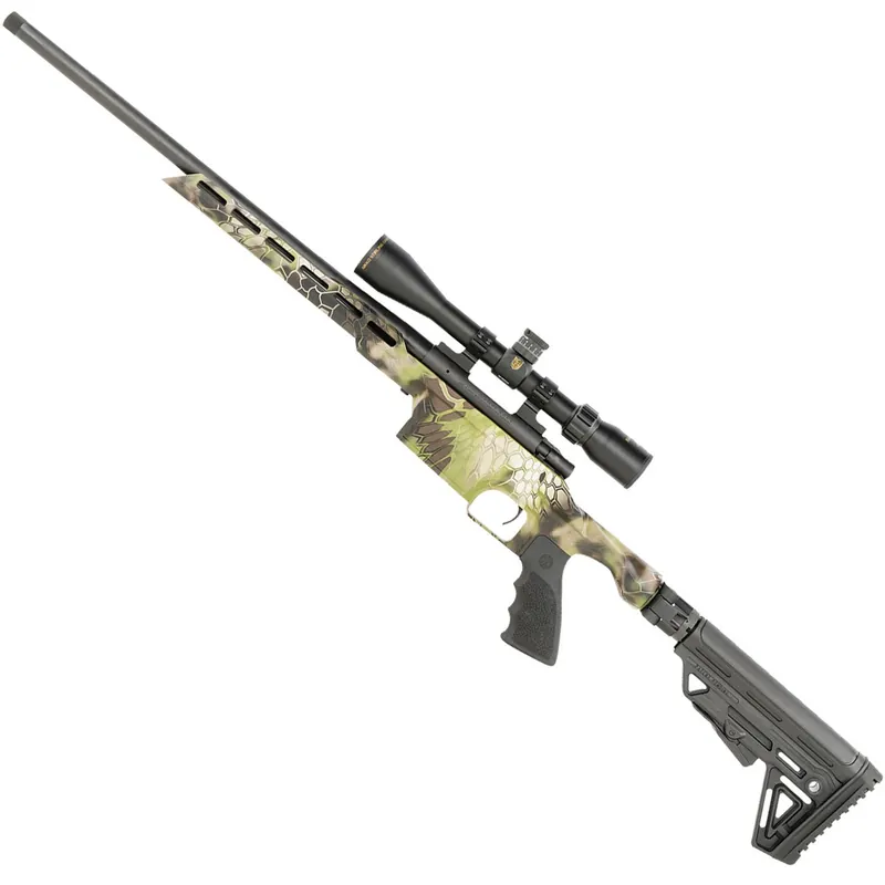 Howa M1500 Mini Excel Lite Rifle 7.62x39mm 20" TB 5+1, Kryptek Altitude HTI Excl Lite Chassis, Black Folding Stock HMXL762KAC