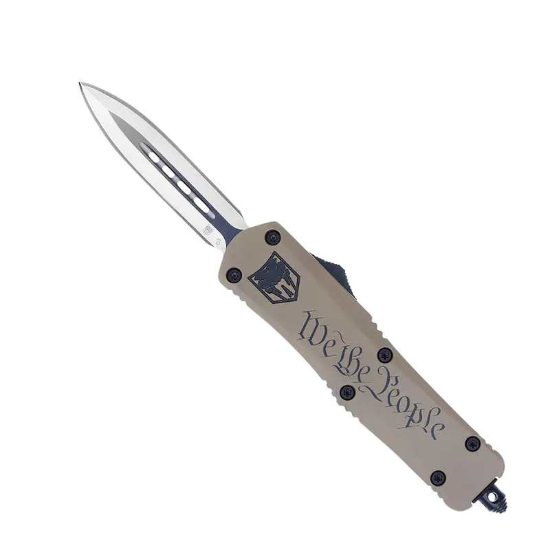 CobraTec Knives We The People Medium 3" OTF Dagger Plain D2 Steel Blade