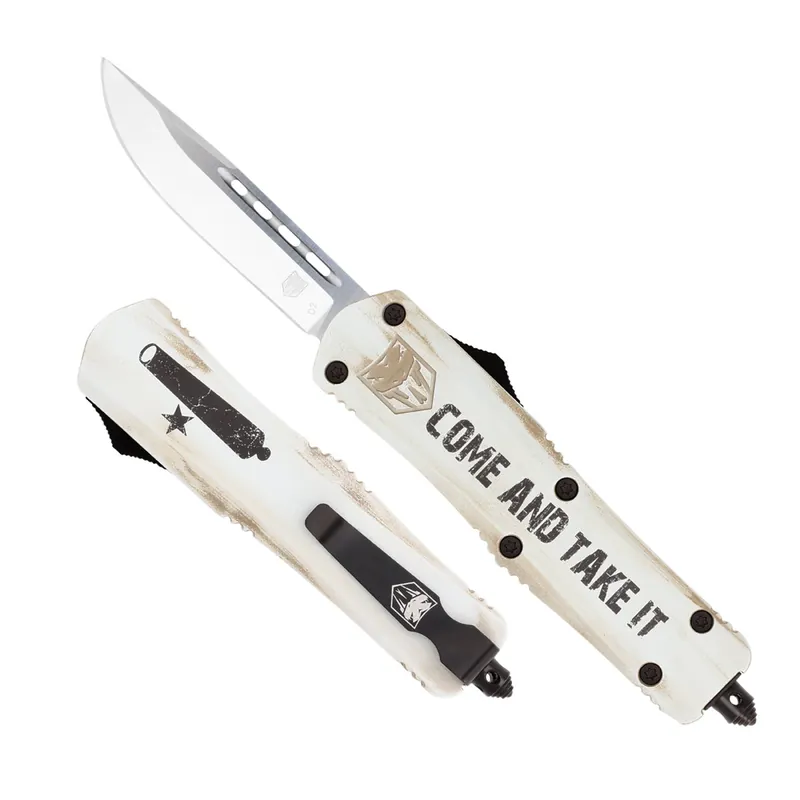 CobraTec Knives Come And Take It 3" OTF Drop Point Plain 154CM SS Blade