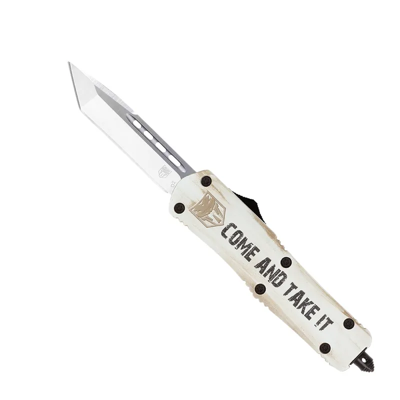CobraTec Knives Come And Take It 3" OTF Tanto Plain D2 Steel Blade