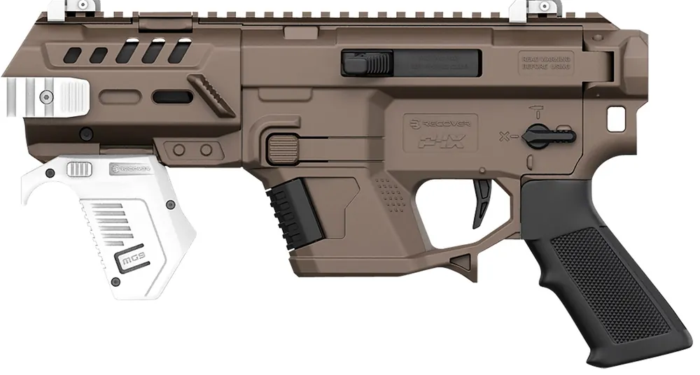 Recover TacticalP-IX AR Platform Conversion Kit (Without Brace) Tan Polymer with Picatinny Mounts for Glock