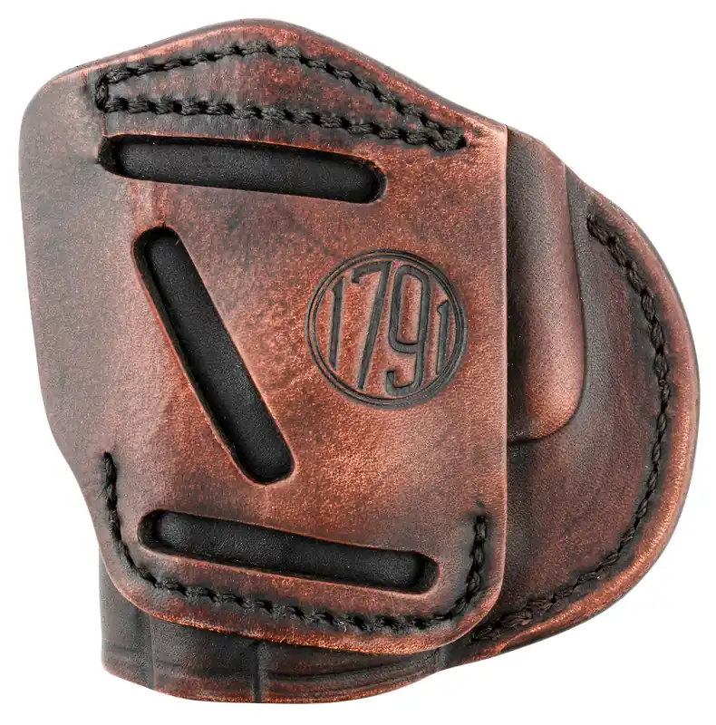 1791 Gunleather 4 Way Concealed Carry IWB/OWB Vintage Brown Leather Fits Glock 22 Belt Clip Mount RH