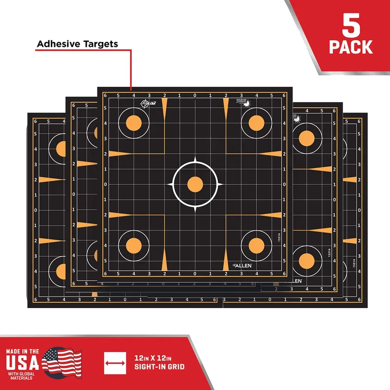 EZ-Aim Splash Target Paper Black/Orange Sight-In Grid Illustration Impact Enhancement Yes 10 Pk.