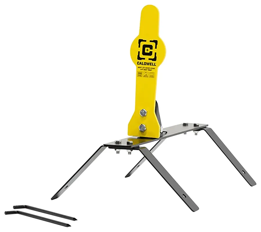Caldwell Auto Reset 33% Rifle Yellow AR500 Steel Pepper Popper Includes Ground Stakes