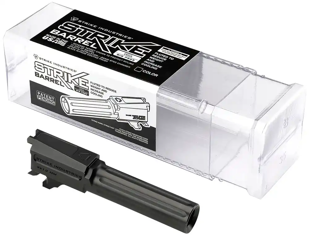 Strike Industries Replacement Barrel 9mm Luger 3.10" Fluted Black Nitride for Sig P365