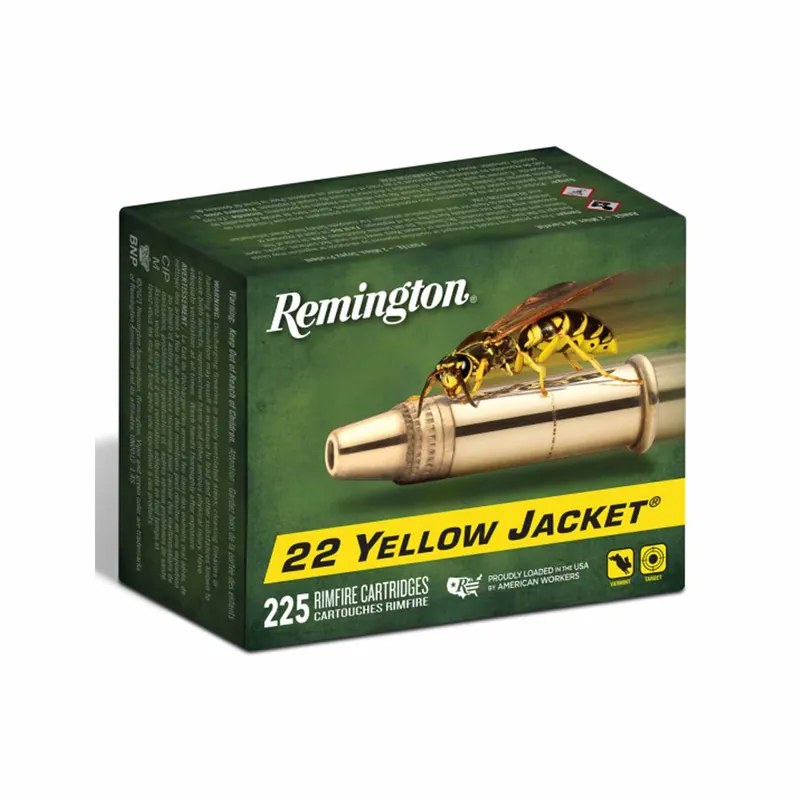 Remington Ammo Yellow Jacket 22 LR 33 Gr. Truncated Cone Hollow Point 225/Box