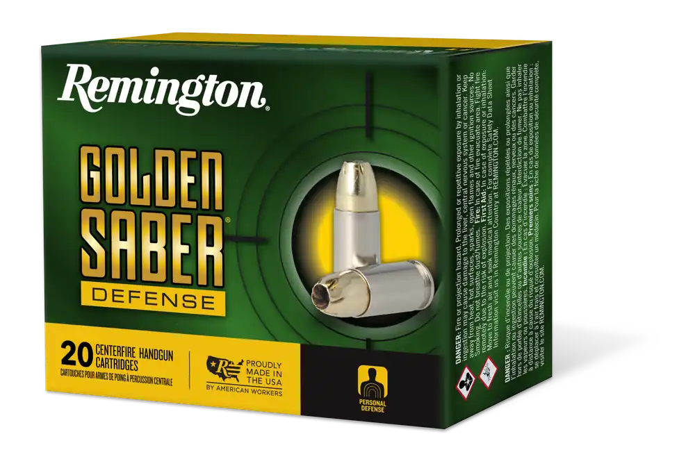 Remington Ammunition Golden Saber Defense 380 ACP 102 gr Brass Jacket Hollow Point (BJHP) 20 Bx/ 25 Cs