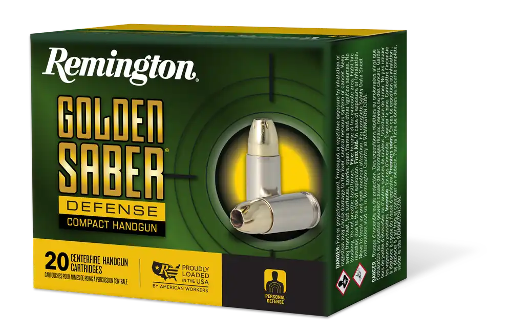 Remington Golden Saber Defense 9mm Luger 124 Gr BJHP 20/Box