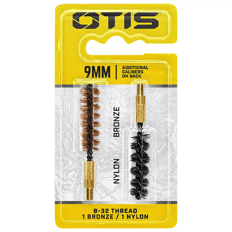 Otis Bore Brush Set 9mm/38 Spl/375/380 Cal 8-32 Thread 2/Pkg"