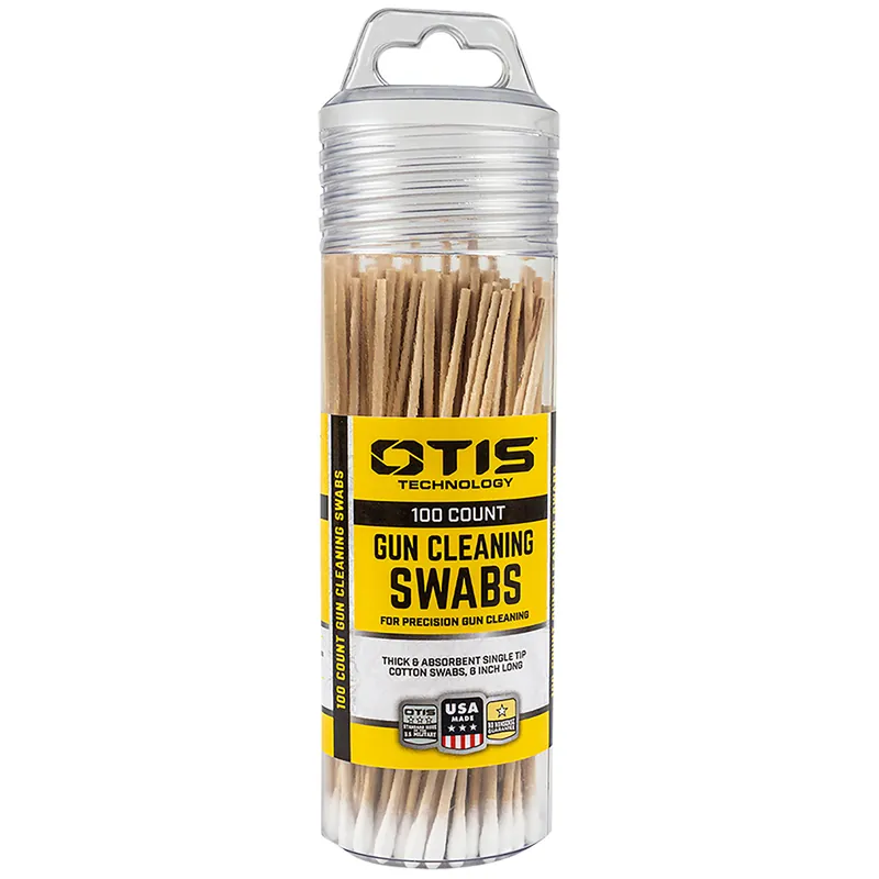 Otis Gun Cleaning Swabs Cotton/Wood 100/Pkg