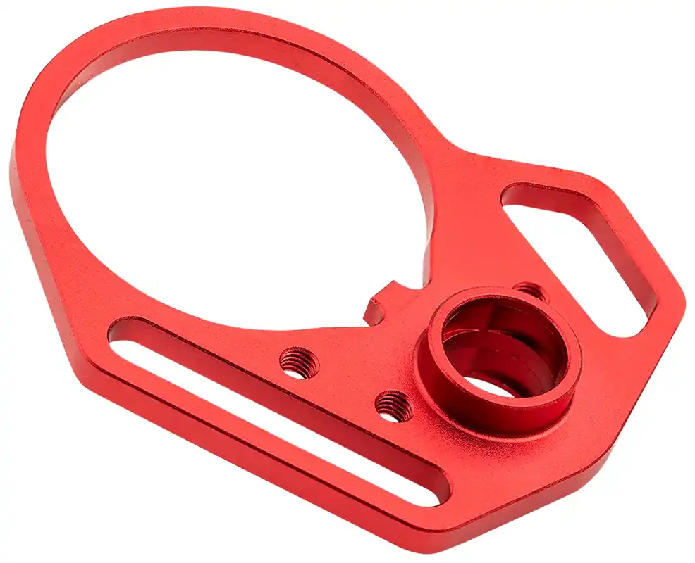 Strike Industries QD End Plate Hook Attachments & Anti-Rotation Castle Nut Red