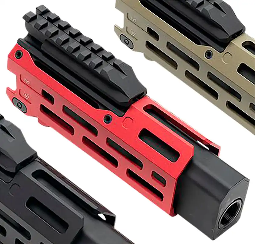 Strike Industries Strike 6" M-Lok Red Aluminum with Faux Suppressor for CZ Scorpion EVO (7.72" Barrel Length)