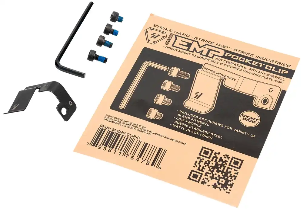 Strike Industries Magazine Pocket Clip for SI EMP Mag Extension Right Hand