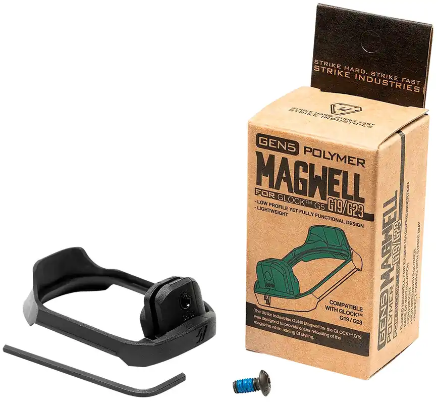 Strike Industries Flared Magwell Black Polymer for Glock 19 & 23