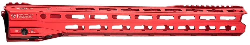 Strike Industries GridLok Lite with Quick Rail Detach System 17"L 1.57"D M-LOK Red Aluminum for AR-15