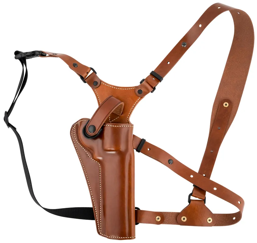 Galco Great Alaskan Chest Holster Tan Leather Chest S&W L Frame 586 6"/Ruger GP100 6" RH