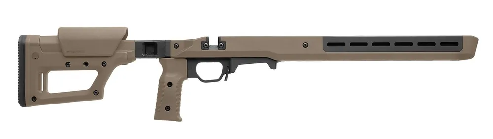 Magpul Pro 700 Lite SA Flat Dark Earth Adjustable Synthetic Stock with Aluminum Chassis & Interchangeable Grips for Remington 700 Short Action Ambidextrous