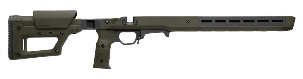 Magpul Pro 700 Lite SA OD Green Adjustable Synthetic Stock with Aluminum Chassis & Interchangeable Grips for Remington 700 Short Action Ambidextrous