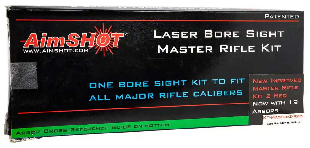 AimShot Master Kit, Multi-Caliber, Bore Sight with Red 650nM Laser, for Rifles (Batteries Not Included)