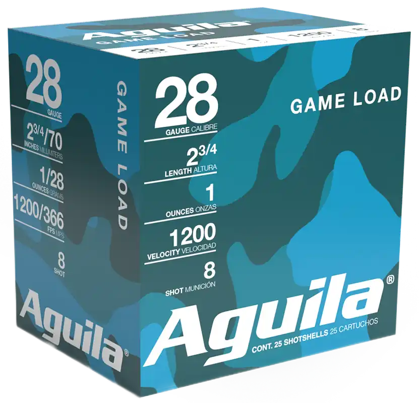 Aguila Birdshot Standard Velocity 28 Ga 2.75" 1 oz 8 Lead Shot 25 Shells Per Box