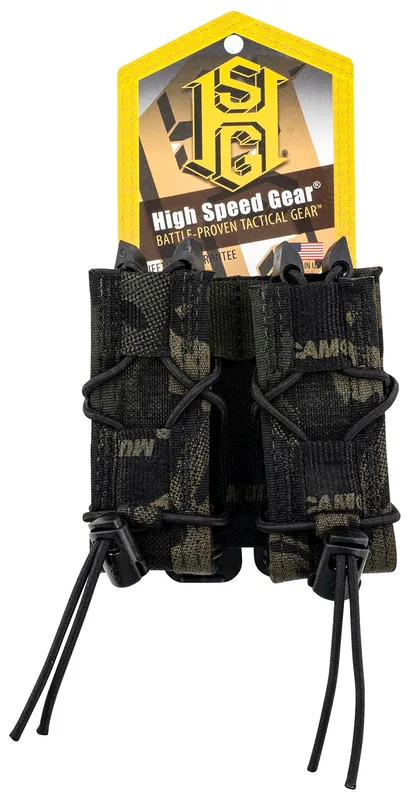 High Speed Gear TACO Mag Pouch Double Style, with MultiCam Black Finish, compatible with Pistol Mags