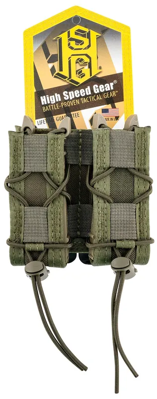 High Speed Gear TACO Mag Pouch Double OD Green & MOLLE Mount Type Pistol