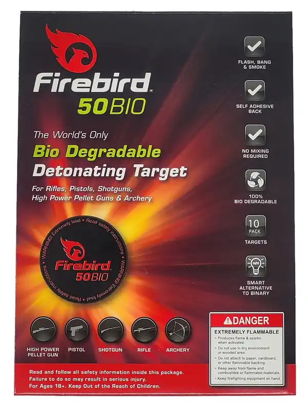 Firebird USA Mount Type Moving Trajectory/Static Impact Enhancement Flash/Smoke/Sound White Smoke Universal Firearm 50mm 10 Pk.
