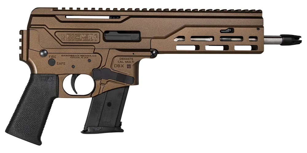 Diamondback DBX57 CF 5.7x28mm 20+1 8" SS Barrel Bronze Anodized Rec Pic Rail End Cap Black Syn Grip Muzzle Device DB1614L071