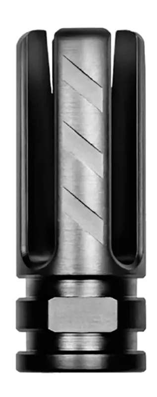 Rise Armament Veil Flash Hider Black Nitride Finish 416R Stainless Steel with 2.25" OAL for 22 Cal AR-15