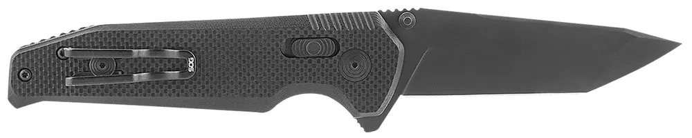 S.O.G Viesion XR 3.36" Folding Tanto Plain Black TiNi CTS XHP Steel Blade Black G10 Handle
