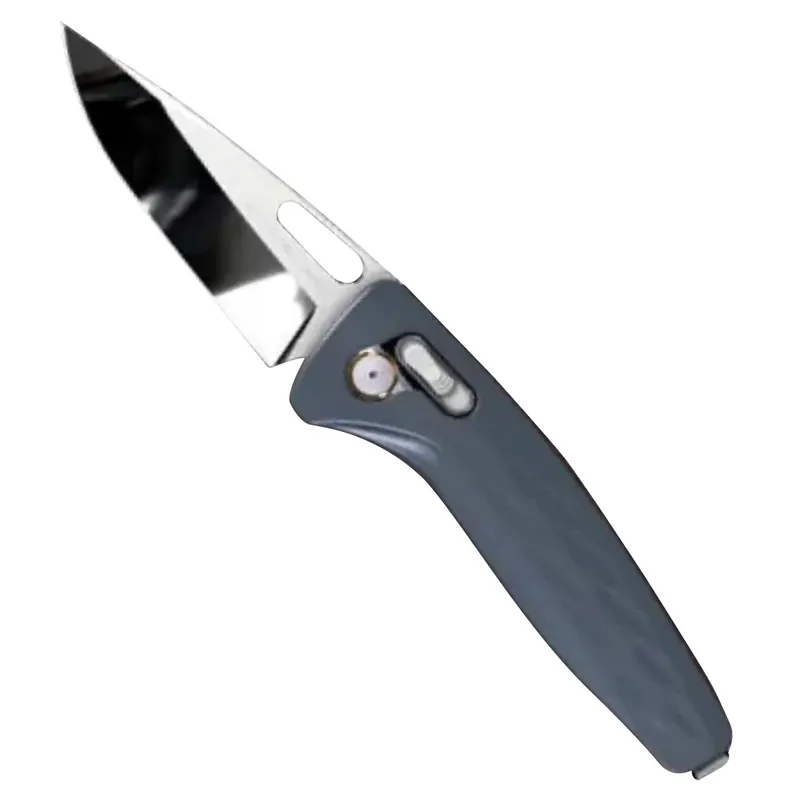S.O.G One-Zero XR 3.10" Folding Plain Satin Polished Cryo CPM Steel Blade Smoke Gray Sculpted Aluminum Handle