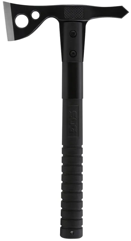 FastHawk 2" Blade 420HC SS Blade Black Side Hammer Checkering w/"SOG" GRN Handle 12.50" Long Tomahawk