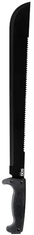 SOGfari 18" Black Powder Coated 3Cr13MoV SS Blade Black Kraton Handle 24" Long Includes Sheath