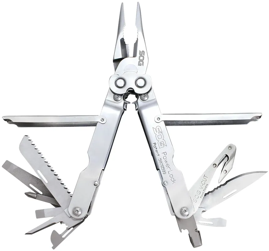 PowerLock V-Cutter Polished 420 Stainless Steel 7" Long Includes Sheath