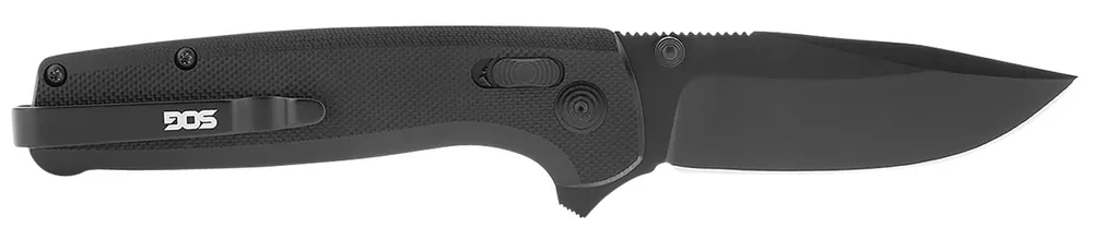 Terminus XR 2.95" Folding Clip Point Plain Black D2 Steel Blade Black G10 Handle Features Box Packaging Includes Pocket Clip