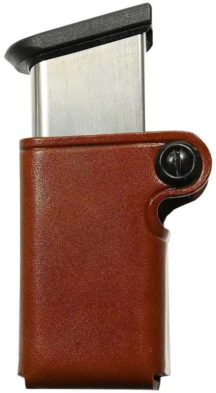 Galco SMC Mag Case Single Style Leather Tan, Belt Clip & 1.75" Ambidextrous