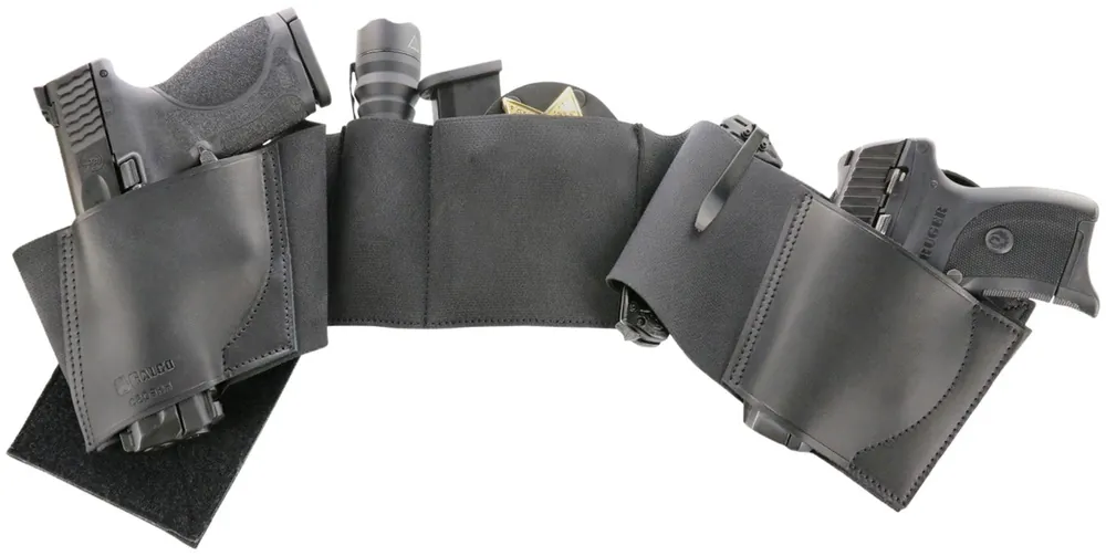 Galco UnderWraps Elite Belly Band Medium Black Nylon/Leather Ambidextrous