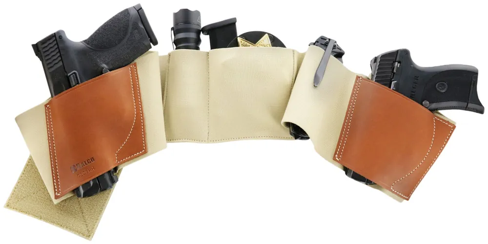 Galco UnderWraps Elite Belly Band Small Khaki Nylon/Leather Ambidextrous