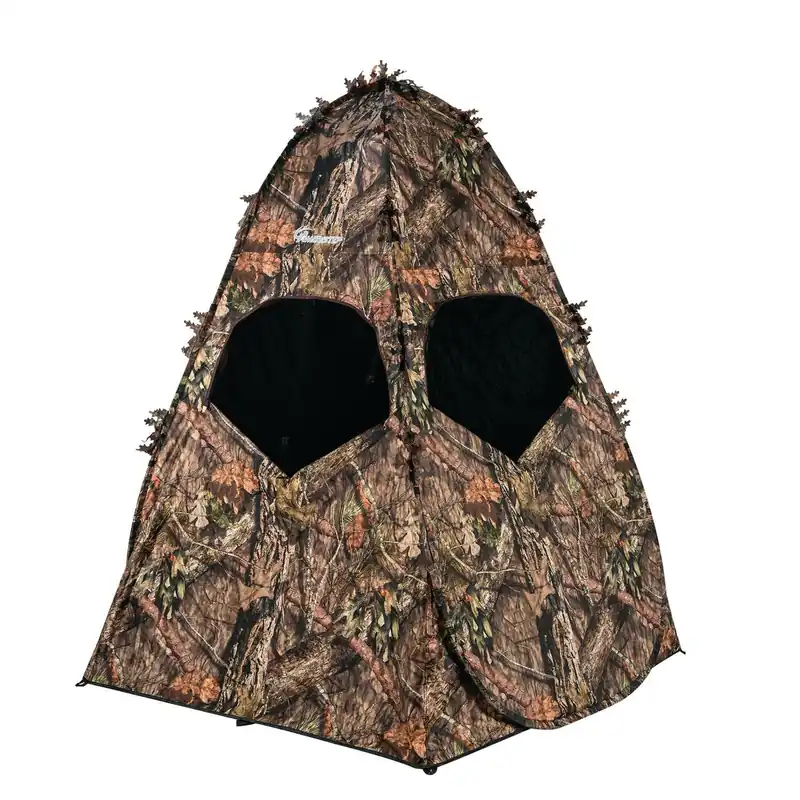 Ameristep Outhouse Spring Steel Blind Mossy Oak Break-Up Country 300 Durashell Plus 78" High 60" Long