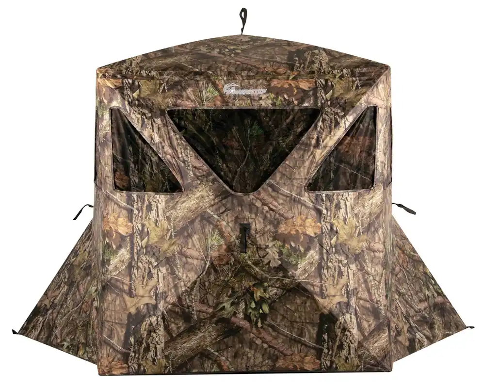 Ameristep Care Taker Kick-Out Ground Blind Hub-Style Mossy Oak Break-Up Country 300 Durashell Plus 66" High