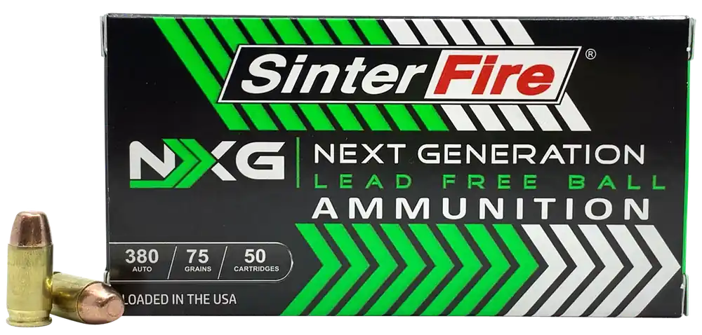 SinterFire Inc Next Generation 380 ACP 75gr Non-Toxic 50rd Box / 20 Cs