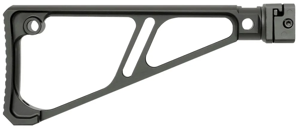 Midwest Industries Side Folding Fixed Extruded Stock Black Anodized Aluminum for Picatinny Rail